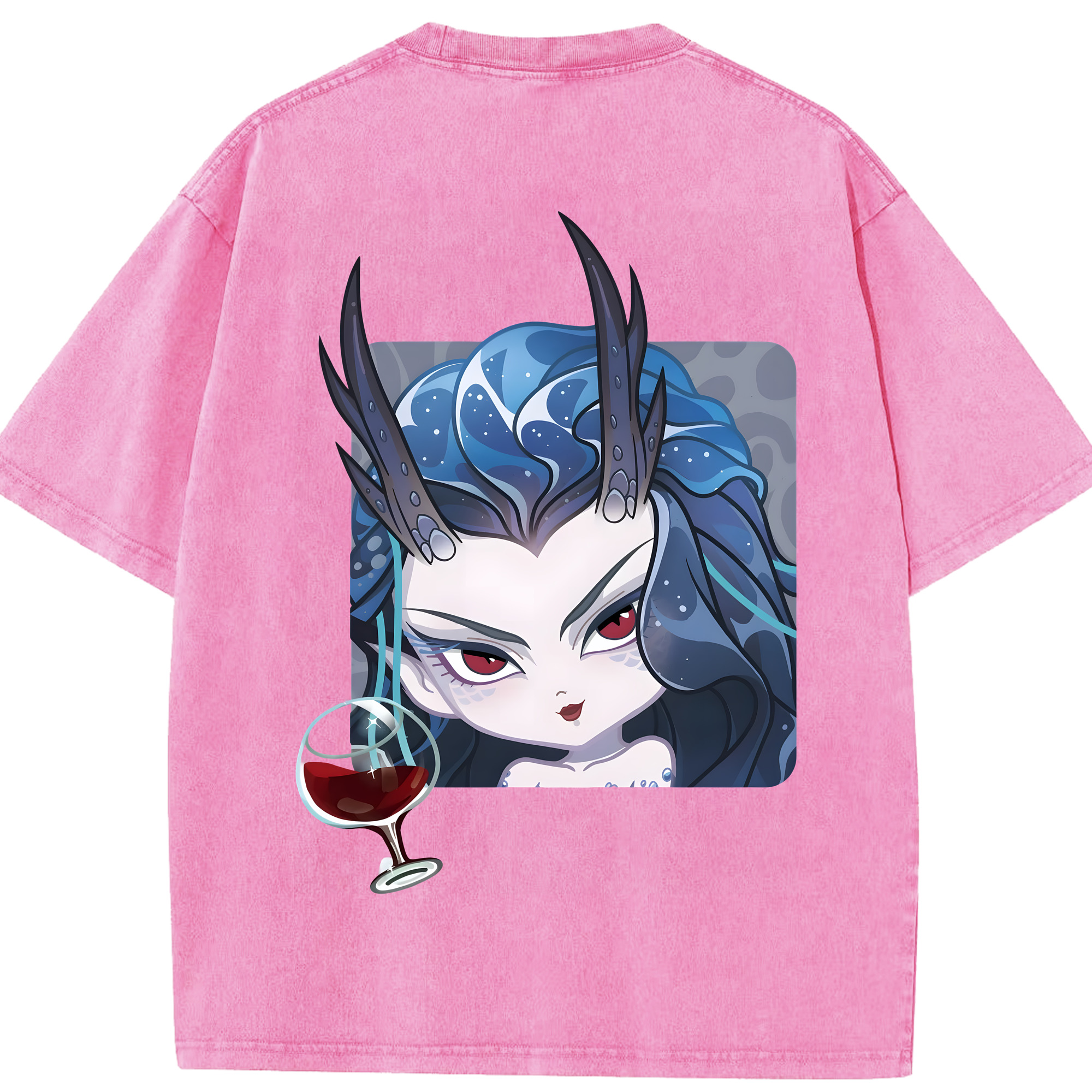（画像用） Ne Zha 2 ナタ 魔童の大暴れ 綿100% ヴィンテージ風 半袖Tシャツ（背面プリント）